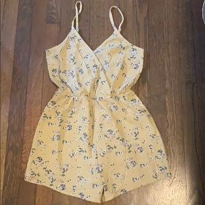 Xs yellow floral romper
